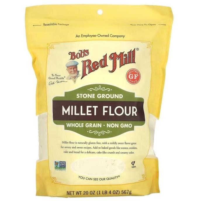 

Bob's Red Mill, Stone Ground Millet Flour, Whole Grain, 20 oz (567 g)
