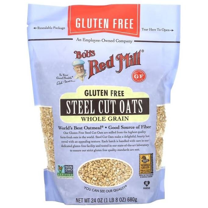 

Bob's Red Mill, Steel Cut Oats, Whole Grain, 24 oz (680 g) - Gluten Free