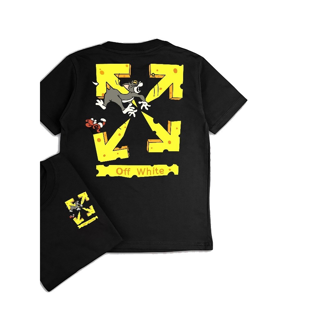 Kaos anak distro premium OFF WHITE usia 1-12 tahun cotton combed 24s