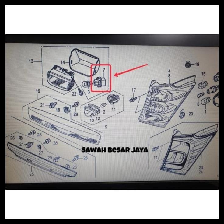 TERMURAH SOKET SOCKET BOHLAM LAMPU REM STOP KACA BELAKANG ATAS TENGAH FREED