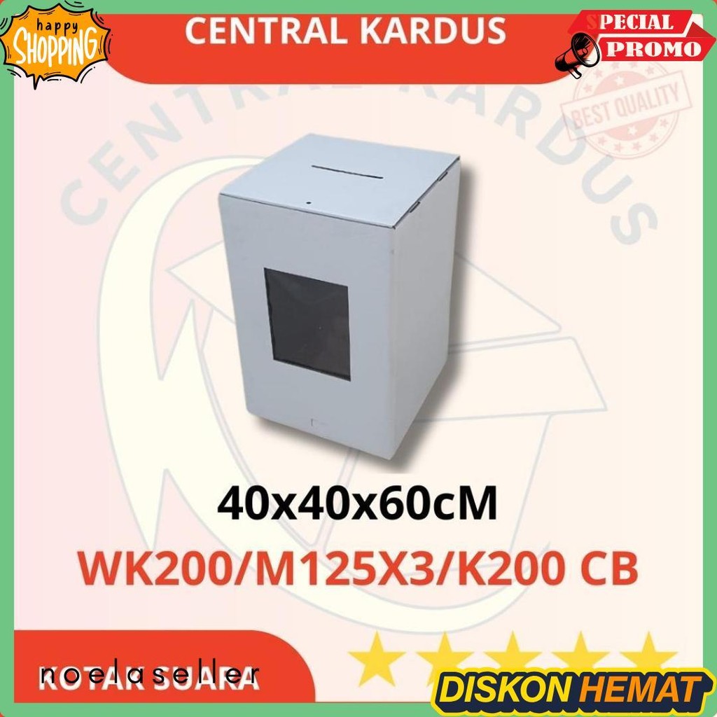 

Kardus Box Kotak Suara Pilpers Pilkades Besar 40X40X60Cm Double Wall 5-6Mm Bahan White Terlaris! Produk Ini Banyak Dicari