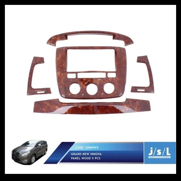 HOT DEAL PANEL WOOD MOTIF KAYU GRAND INNOVA 5 PCS 2012-2015