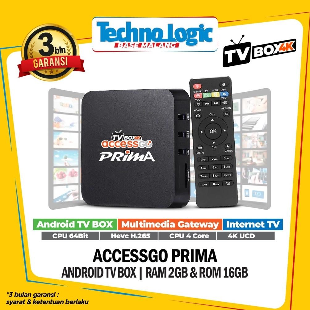 NEW TV BOX ANDROID 4K ACCESSGO PRIMA RAM 2GB & ROM 16GB Garansi [terbaik][terlaris]