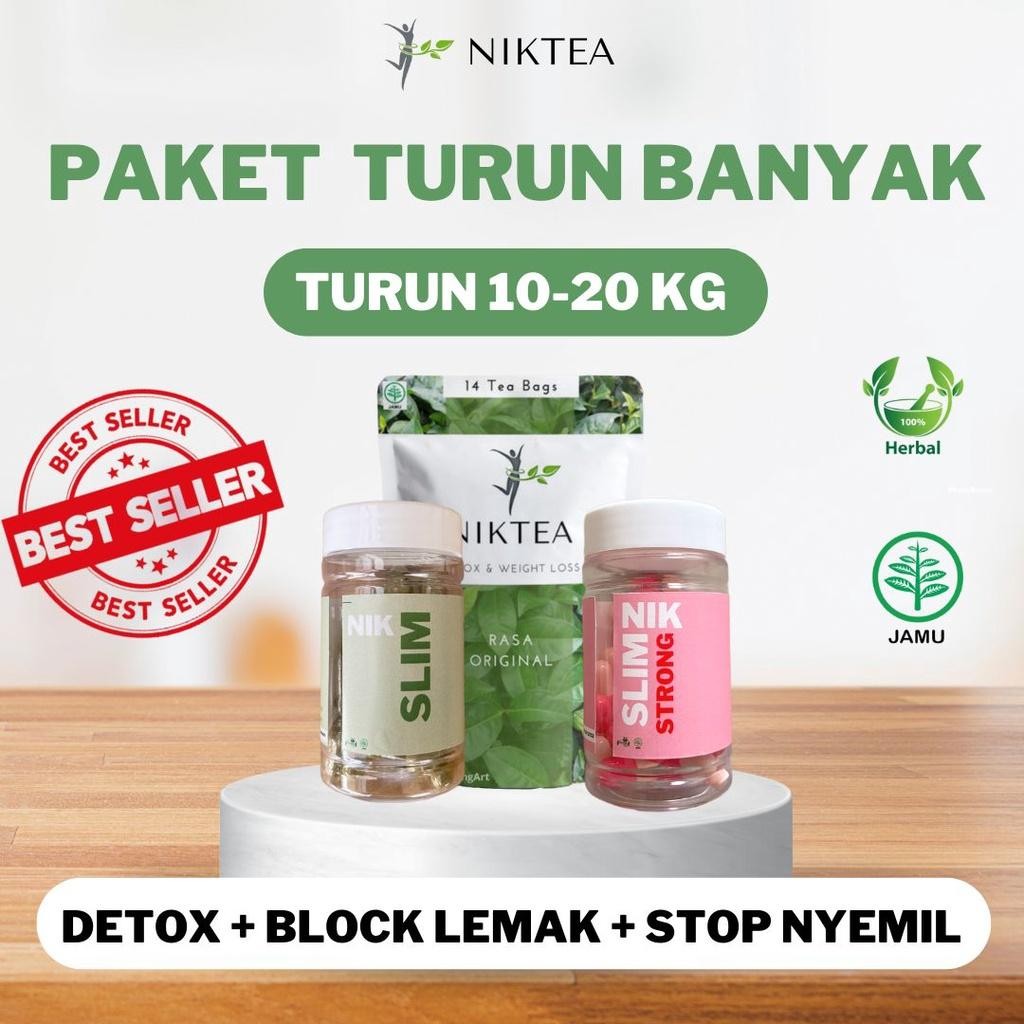 

FM Paket Diet Ampuh NIKSLIM Pelangsing Herbal Obat Diet Penahan Nafsu Makan Slimming Tea Program Diet 1 Bulan Pil Pelangsing Pengecil Perut Buncit Wanita Minuman Diet Herbal Teh Diet