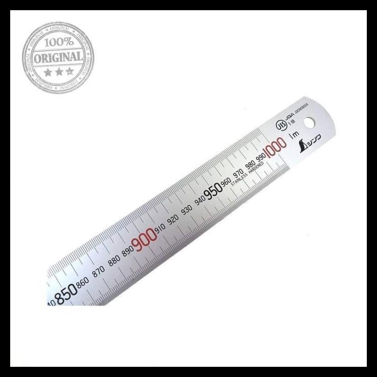 

DISKON SHINWA PENGGARIS STAINLESS (RULE) HARD CHROME 1METER H-101F JIS-13048 !!!!!!
