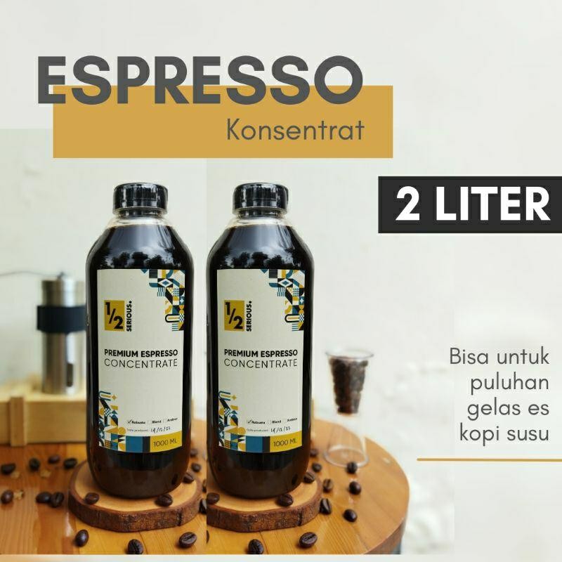 

FM Espresso Literan Robusta Arabica Blend Espresso Cair Kopi Konsentrat 2 Liter