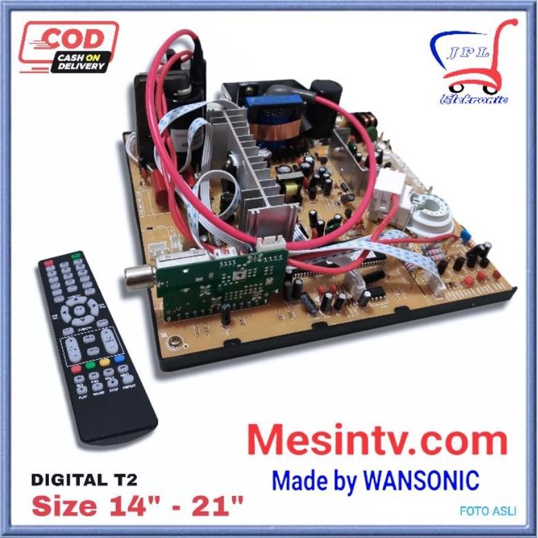 NEW MESIN TV TABUNG DIGITAL TV COM WANSONIC 14-21 IN / MESIN TV TABUNG  14 - 21 DENGAN SIARAN DIGITA