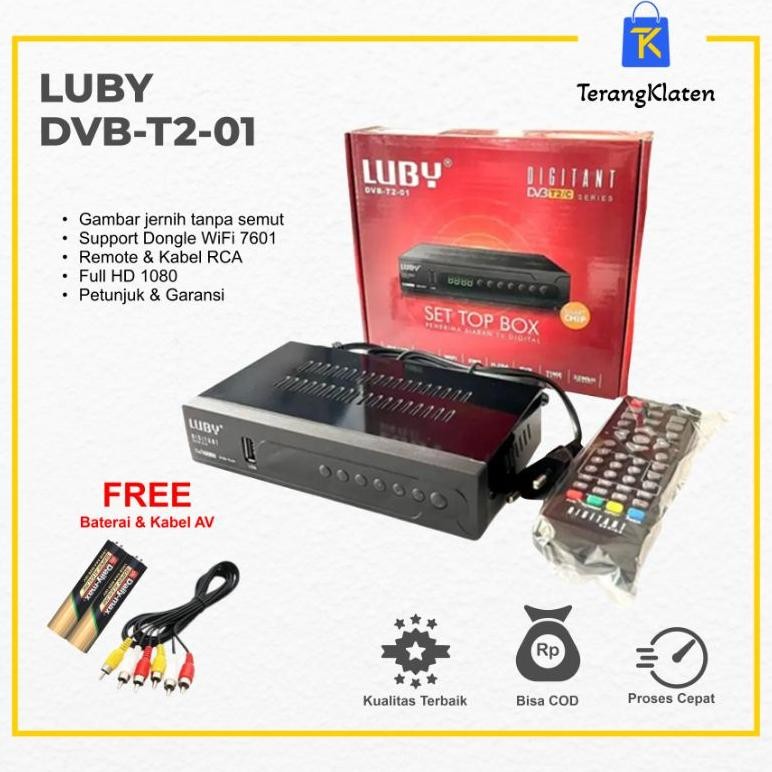 NEW set top box LUBY T2-01 DVB T2-Receiver STB TV digital [terbaik][terlaris]