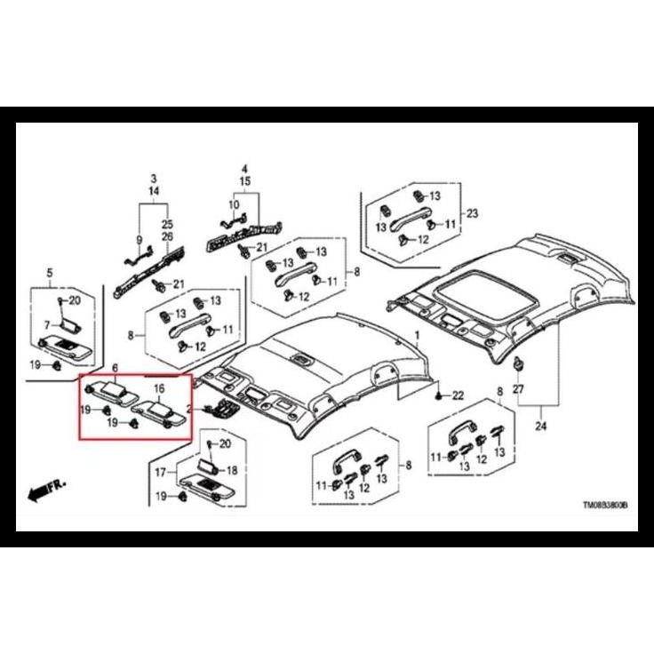 DISKON SUN VISOR PENAHAN TAHANAN SINAR MATAHARI KANAN KIRI HONDA CITY GM2 