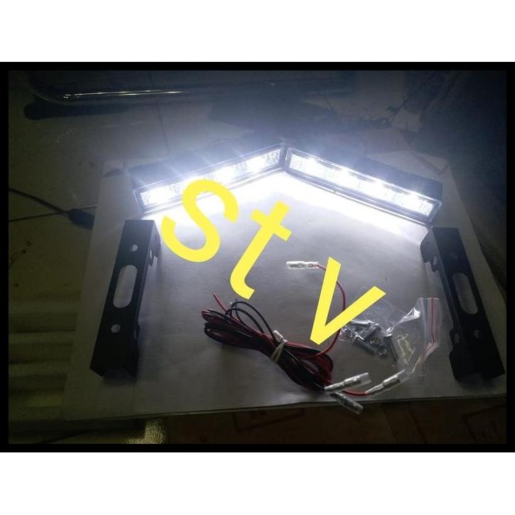 DISKON LAMPU LED BUMPER DRL 4 LED MOBIL YARIS 