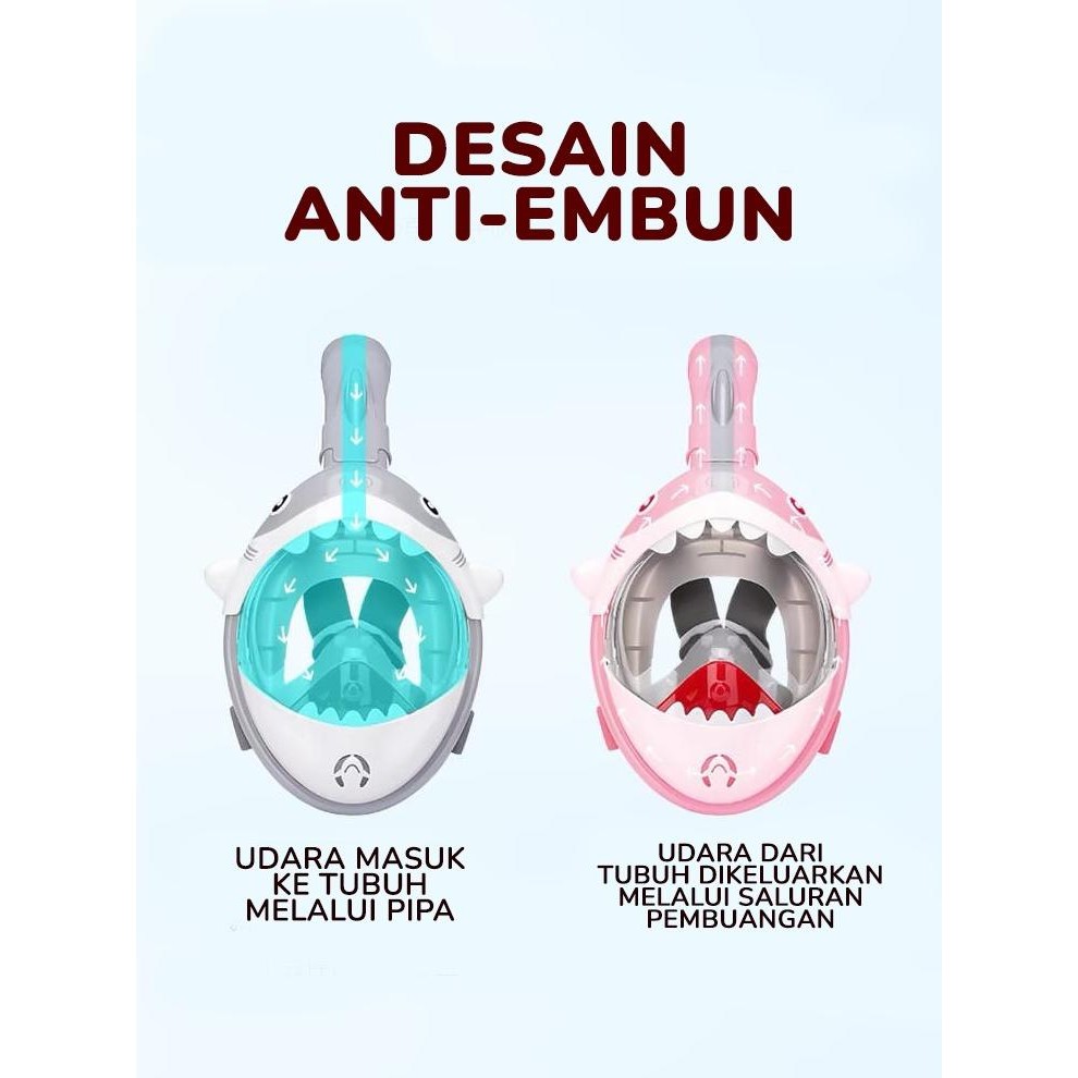 KACAMATA RENANG SNORKELING ANAK-ANAK PVC ALAT SELAM SNORKEL DIVING