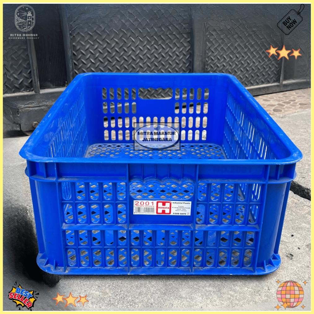 Keranjang Industri Hanata 2001 Kontainer Krat Plastik Tebal Hanata 2001 Kontainer Box Lubang Trendin