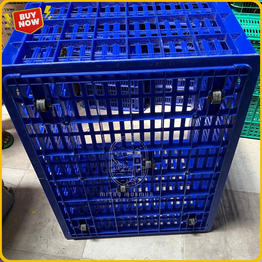 Sale Keranjang Industri Jumbo 9911 2225 Lr / Container Industri Roda / Krat Plastik Jumbo Baru