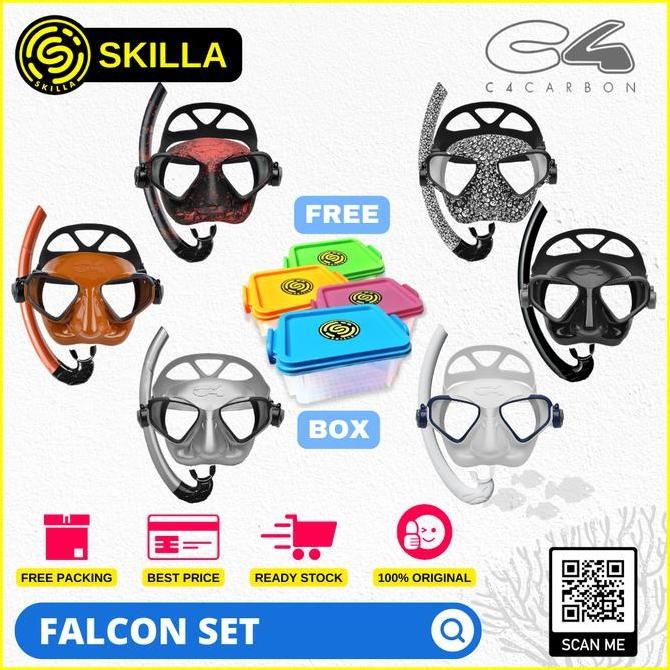 C4 Falcon Mask Mistral Snorkel Combo Freedive Freediving