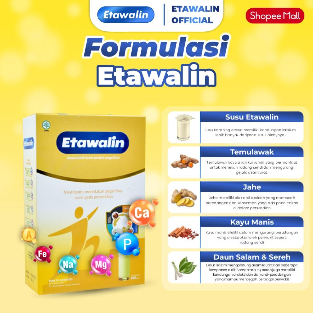 

Termurah Etawalin - Membantu Mengatasi Asam Urat, Rematik Dan Nyeri Sendi 100% Original Alami Tanpa Efek Samping Re27