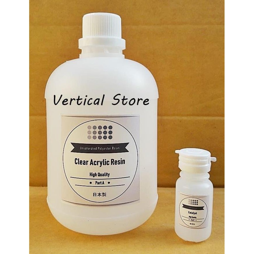 

Acrylic Resin Keras Clear Bening Japan 1Kg + Katalis 40Ml