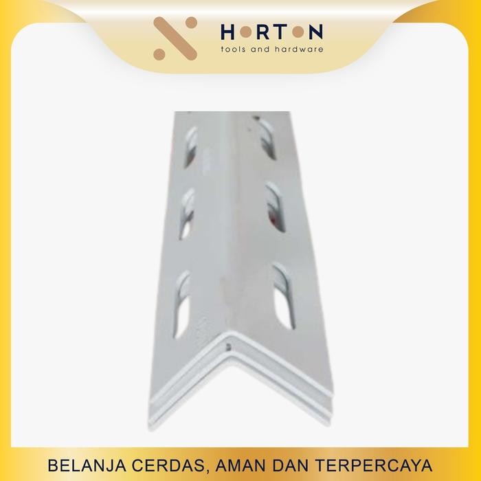 BESI SIKU LUBANG PUTIH 4CM X 4CM TEBAL PANJANG 3 METER / SIKU LOBANG