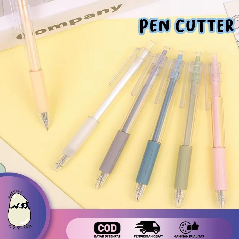 

Pen Cutter l Pisau Ukir Cutter Aesthetic Pastel Cutter Pen Sharp Cutter Pisau Journaling minimalis