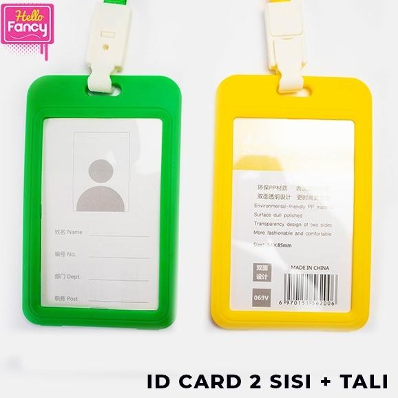 

Name Tag ID CARD Holder 2 Sisi Nilon + Tali / Nametag / Id Card Murah