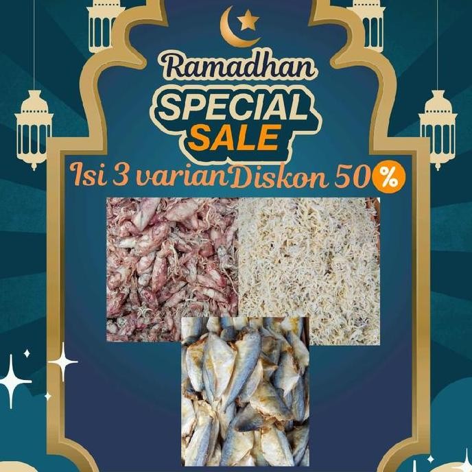 

3 varian ikan asin kualitas premium murah tapi ga murahan udah pasti produk unggul Organik