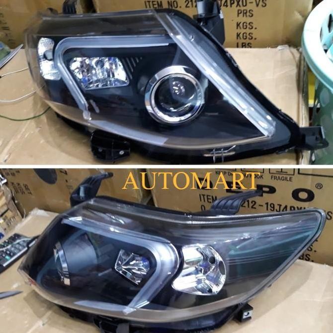 Headlamp Lampu Depan Grand Fortuner VNT 2012 - 2015 Projector LED Bar