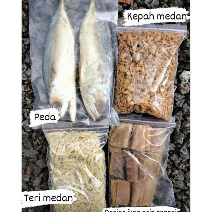 

paket hemat Aneka ikan asin serba 50.000 (Peda,teri medan, tenggiri