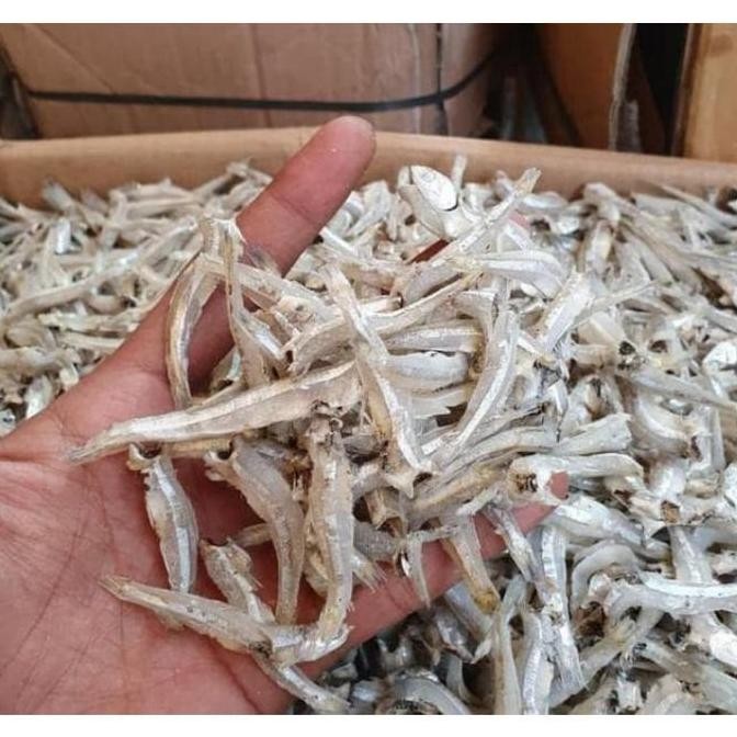 

ikan asin Teri jengki bulat vip tanpa kepala 1kg / jengki putih bersih / teri jengki export