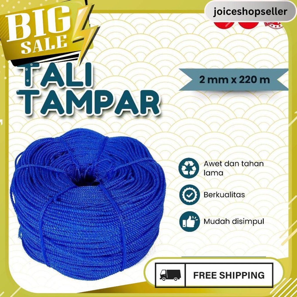 

Tali Tampar Ukuran 2Mm Panjang 220 Meter 6.6