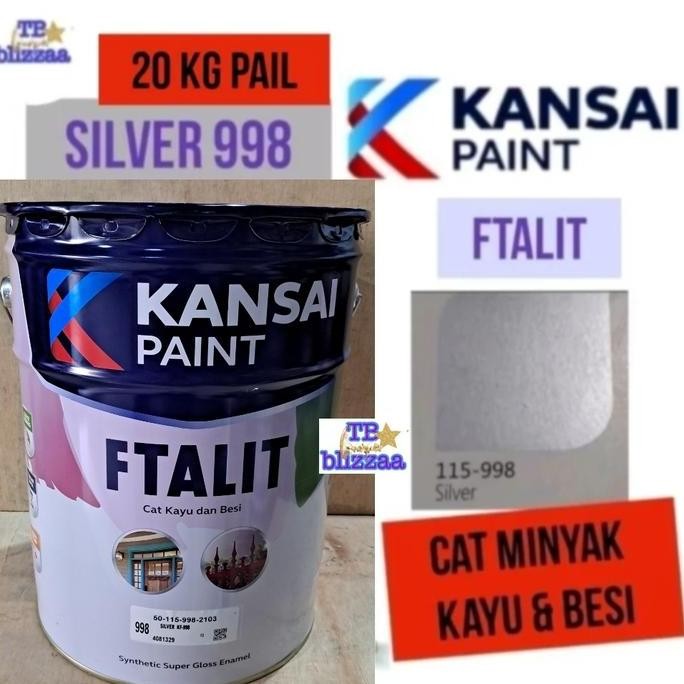 Ftalit 20Kg Silver 115-998 Ftalit Silver 998 Ftalit Pastel Green 112 Irish White 203 Stone Grey 610 
