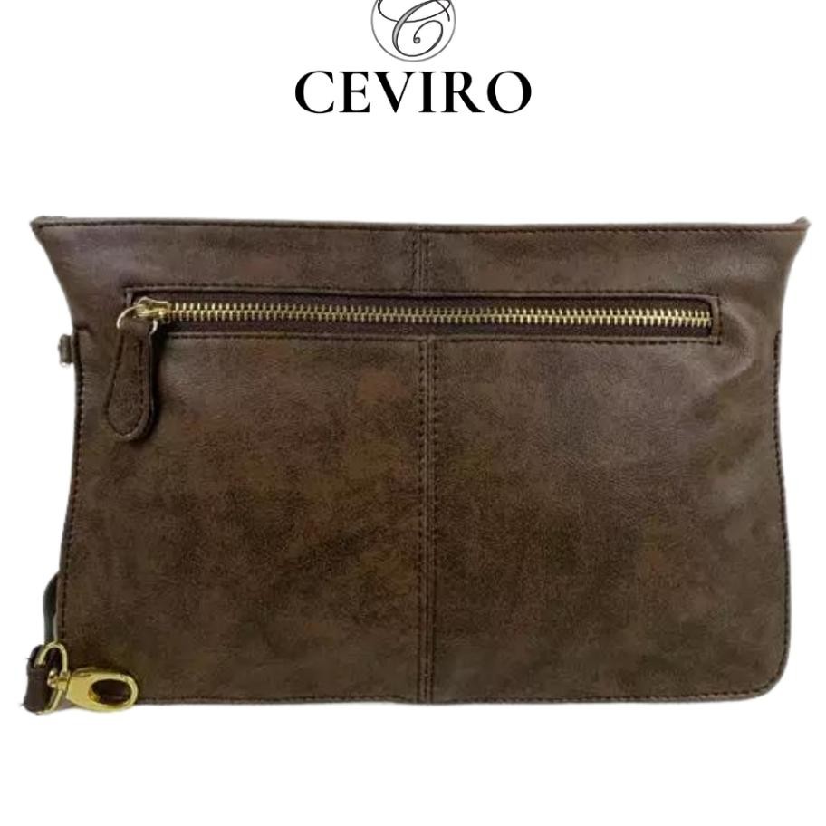 Ceviro Dompet Kulit Pria Dan Wanita Ceviro Ueno Clutch Paling