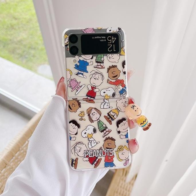 Ready Snoopy Pendant Case Samsung Z Flip 3 5G Casing Z Flip3 Lucu