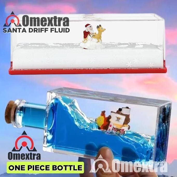 Pajangan Dashboard Kapal One Piece Santa Claus Ship Miniatur Botol