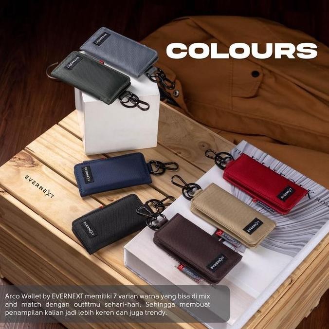 EVERNEXT Dompet Kunci Mobil Motor STNK Kulit Arco - Dompet Gantungan Pria Wanita