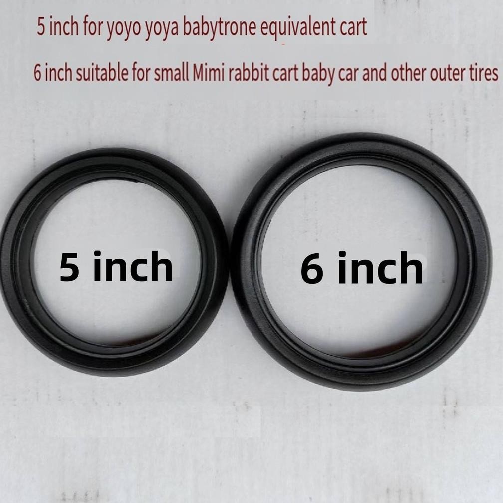 Roda Karet Aksesoris Stroller Bayi Universal Ban Bit Depan Belakang Stroller / Ban Luar Stroller Kar