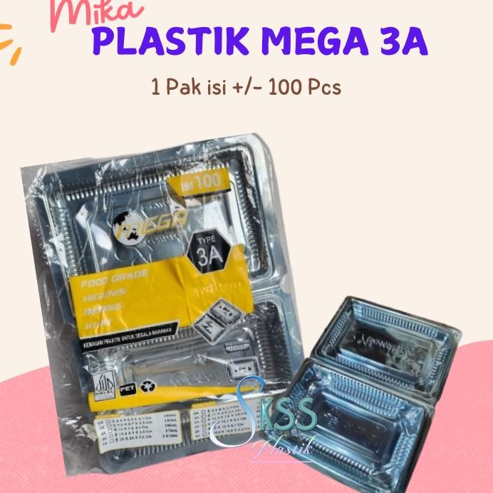 Mika Mega 3A L Mika Plastik Kemasan Kue Makanan Isi 100 Pcs L Mika Bolu Nasi