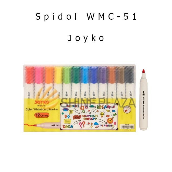 

Spidol Whiteboard 12 Warna Joyko WMC-51 - Spidol Whiteboard Joyko DiM