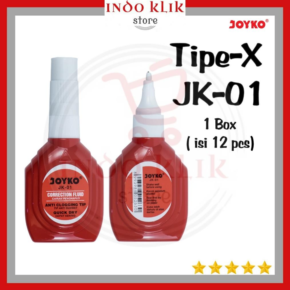 

Correction Pen JK-01 Merah Joyko / Tipe X Cair Pendek JK 01 DiM