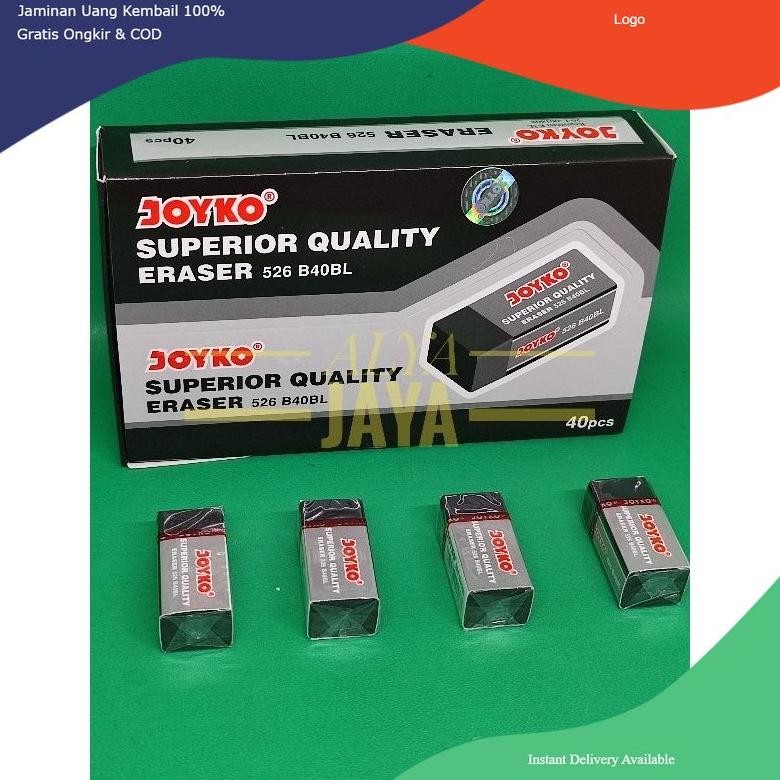 

Penghapus Pensil Joyko Murah Hitam Pendek 1 pack Isi 40 Pcs Murah Grosir DiM