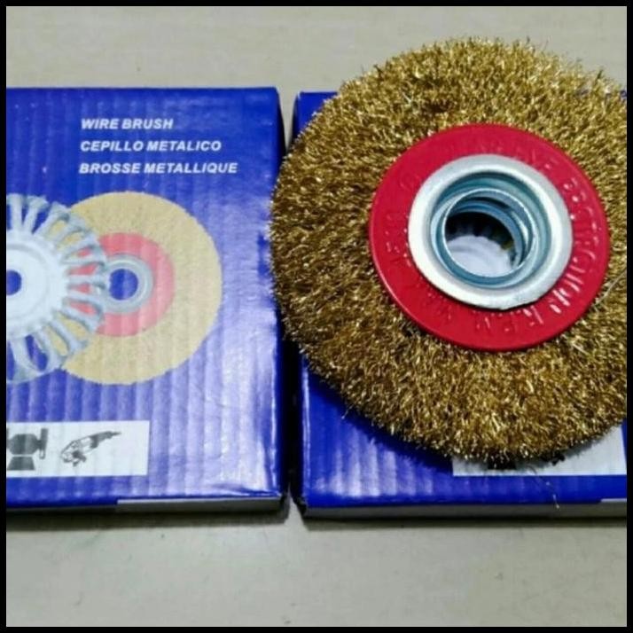 Sikat Kawat Baja - Wire Wheel Brush - Sikat Kawat Gerinda Duduk