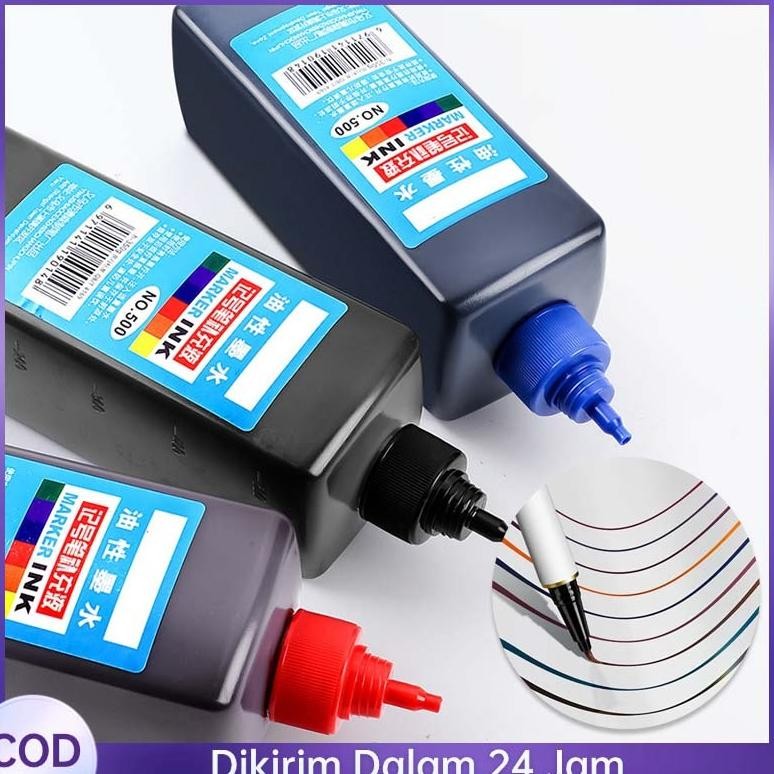 

500ml Isi Tinta Spidol Permanen Tinta Spidol Permanen Tinta Refill Spidol Whiteboard Refill Tinta Spidol Hitam/Biru/Merah DiM