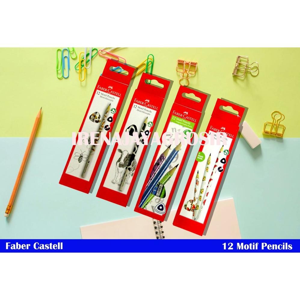 

FABER CASTELL PENSIL 2B FANCY motif gambar anak lucu murah ISI 12 PCS DiM