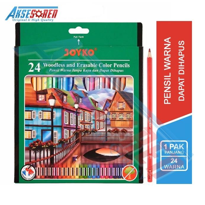 

Pensil Warna Bisa Dihapus Joyko [CP-115/24 Warna] / Pesil Warna Dapat Di Hapus / Pengsil Warna / Pinsil Warna / Color Pencil Erasable / Pencil Warna / Pensil Warna Lengkap 1 Set Murah / Alat Tulis Sekolah DiM