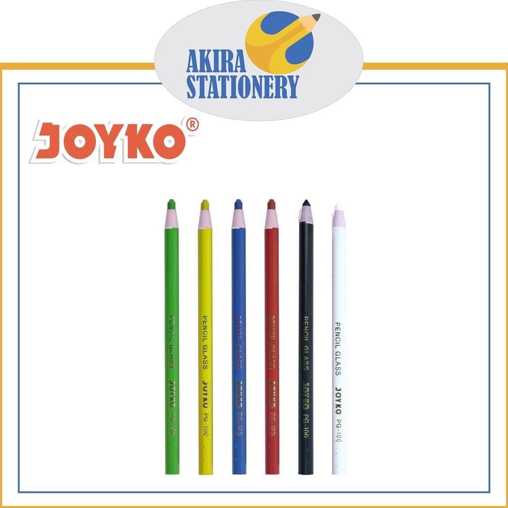 

Pensil Kaca JOYKO PG 100 / Pencil Glass PG-100 / Dermatograph PG100 Biru Hijau Hitam Kuning Merah Putih 1 PAK ( 12 PCS ) DiM
