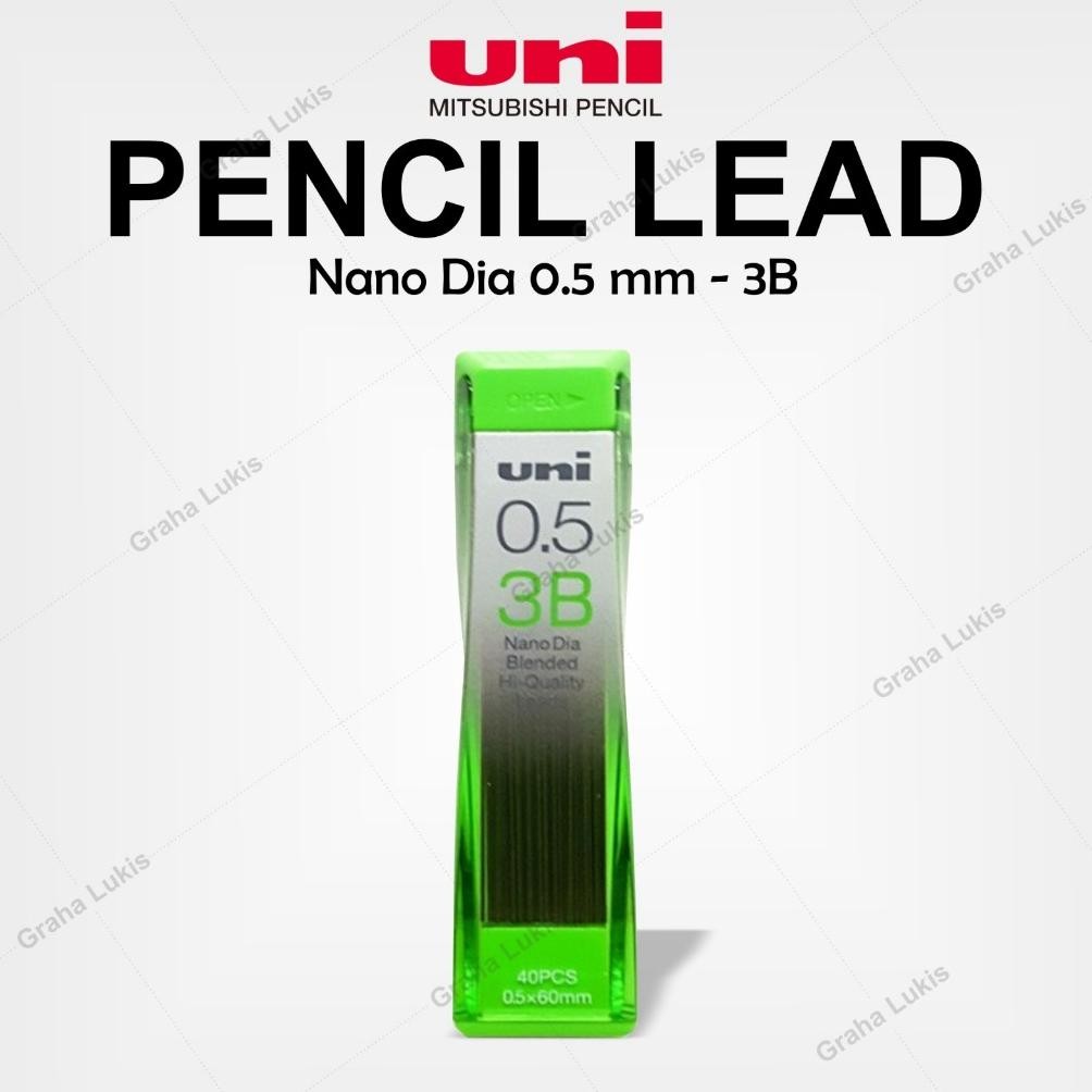 

Uni Nano Dia Pencil Lead 0.5 mm 3B / Isi Pensil Mekanik 3B - 0.5mm DiM
