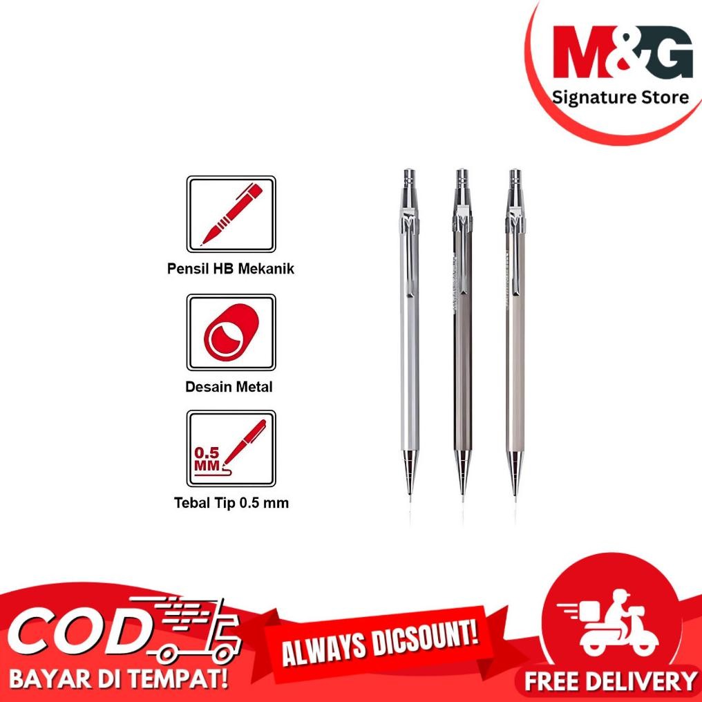 

Pensil Mekanik M&G AMP10171 Pencil Mechanical Lead Pensil Tip 0.5mm Satuan- SHSNP DiM