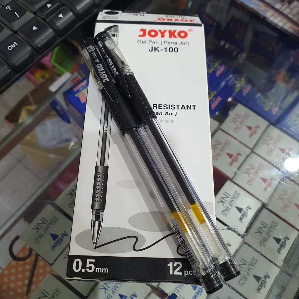 

GEL PEN / PULPEN JOYKO JK 100 HITAM DAN BIRU LUSINAN DiM