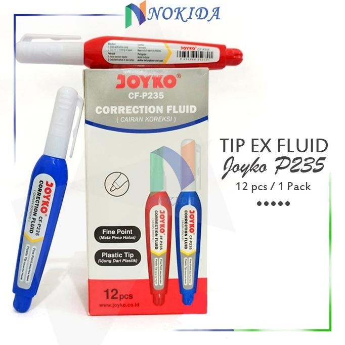 

Nokida Correction Fluid Joyko CF-P235 [1 Box] / Tipe X Bolpen / Tip Ex Cair / Tip X Pena 1 Pak Joyko DiM