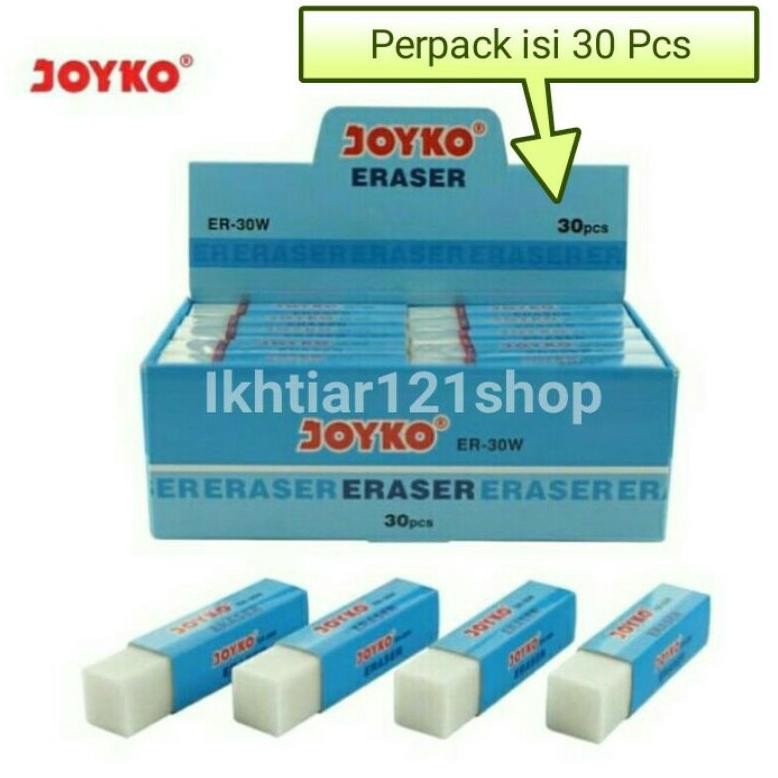 

Paket 1 Pack Penghapus Pensil/Eraser Pencil Joyko ER-30W isi 30 pcs DiM