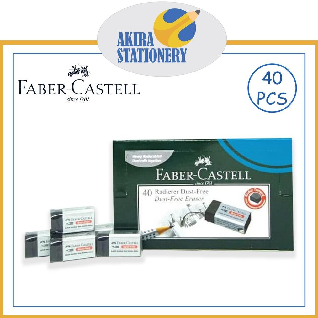 

Penghapus FABER CASTELL Hitam Buat Ujian / Dust Free Eraser Black Faber-Castell For Exam 1 PAK ( 40 PCS ) DiM