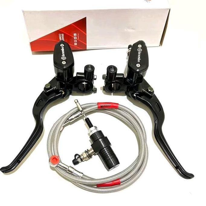 MASTER REM OVAL + KOPLING HIDROLIK SET SELANG 95CM PNP FU VIXION KLX NINJA CRF RXKING